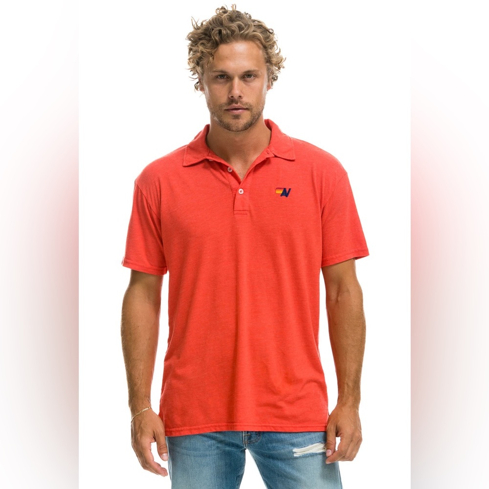 Aviator Nation Soft Comfortable Red Polo Size XXL but fits like XL EUC